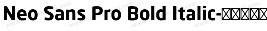 Neo Sans Pro Bold Italic字体转换